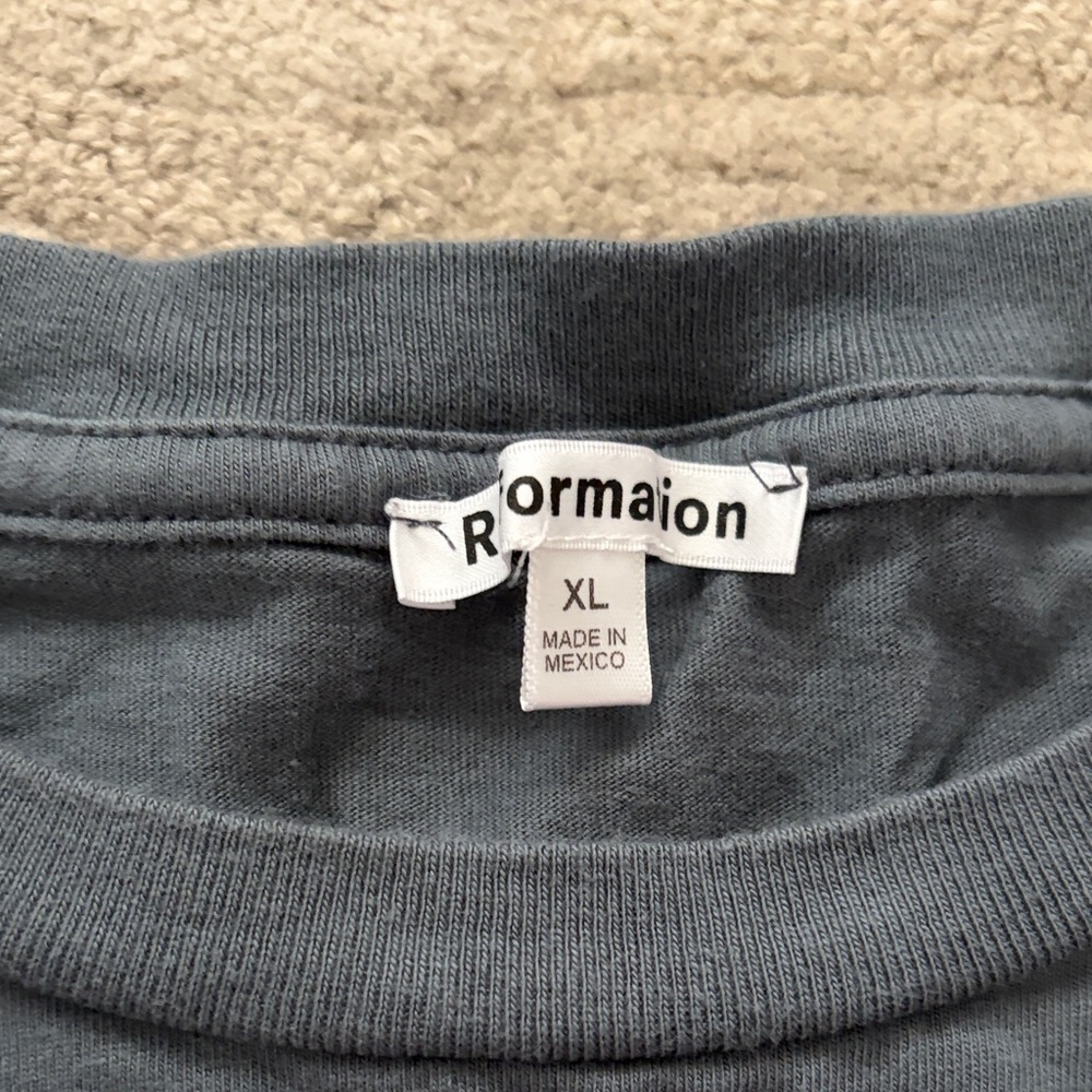 Reformation Blue Short Sleeve Tee - Picture 2 of 2